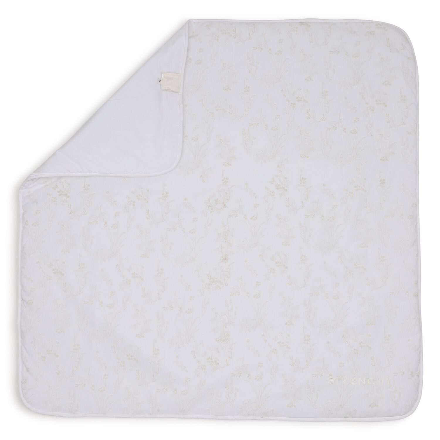 White & Beige Toile de Jouy Baby Blanket, 1, hi-res