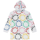 Girls White Logo Hooded Dress, 1, hi-res
