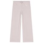 Girls Pink Ribbed Wide Leg Trousers, 1, hi-res