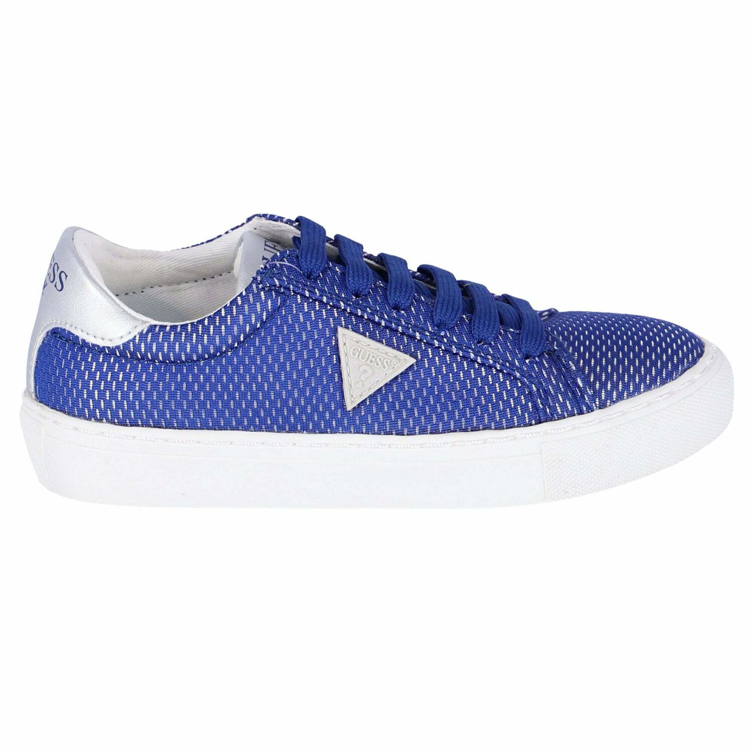 Boys Blue & Silver Trainers, 1, hi-res