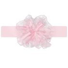Baby Girl Pink Lace Tulle Babygrow & Headband Set, 1, hi-res