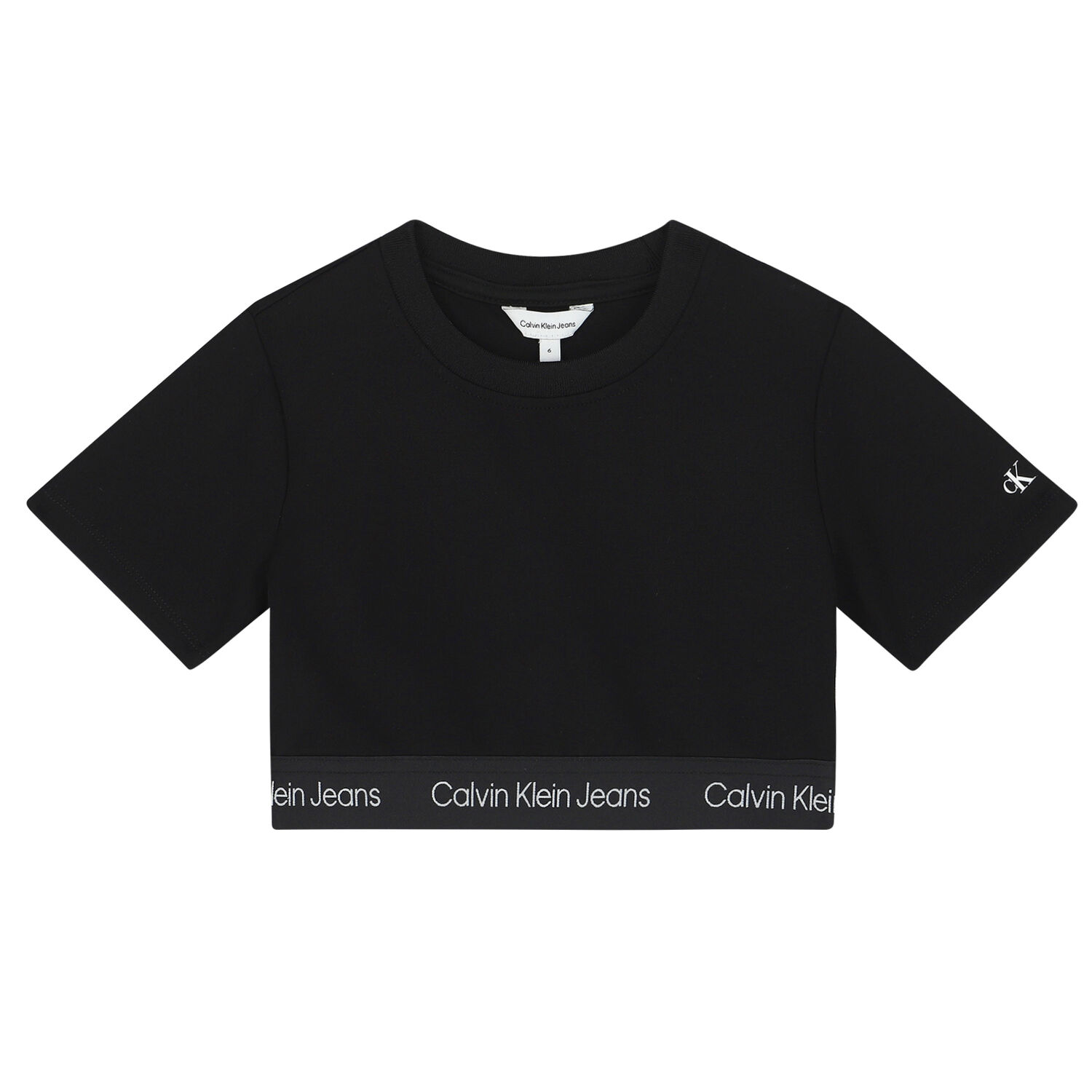 Girls Black Logo T-Shirt, 2, hi-res