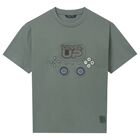 Boys Green Joystick T-Shirt, 3, hi-res