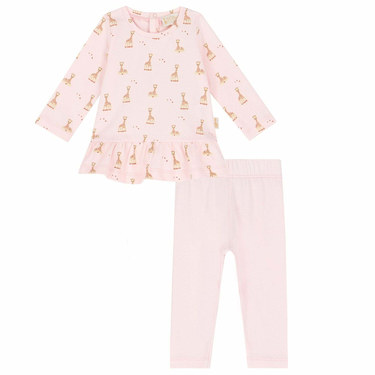 Baby Girls Pink Leggings Set, 1, hi-res