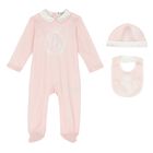 Girls Pink Babygrow Gift Set, 2, hi-res