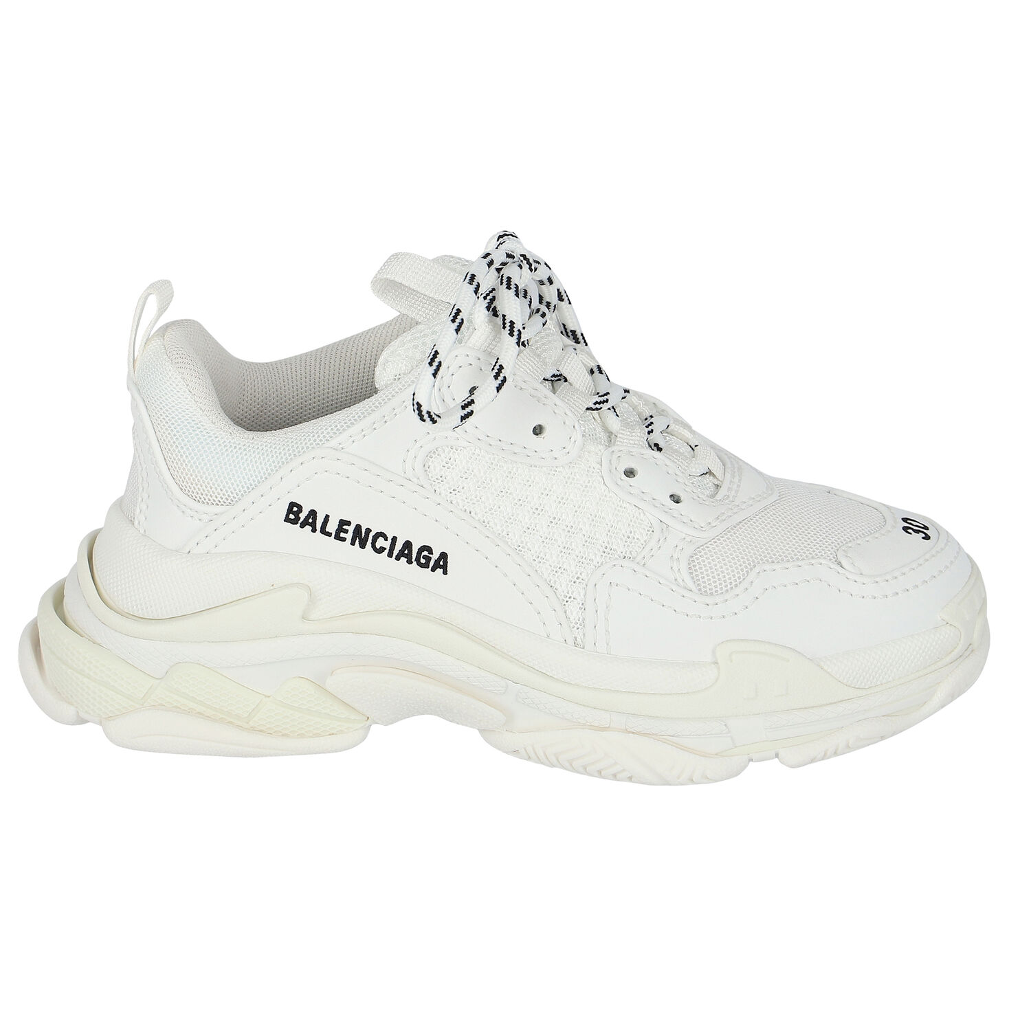 White Triple S Trainers, 1, hi-res