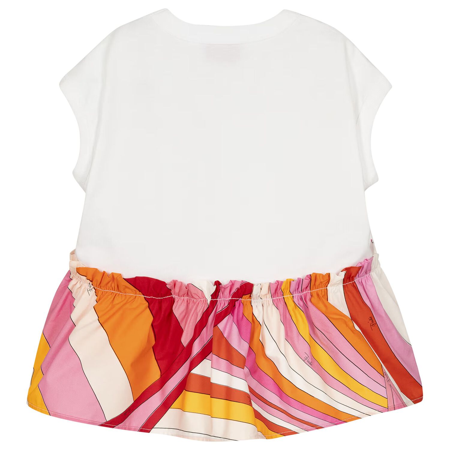 Girls White Logo Iride T-Shirt, 1, hi-res