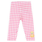 Younger Girls Pink & White Gingham Leggings, 1, hi-res