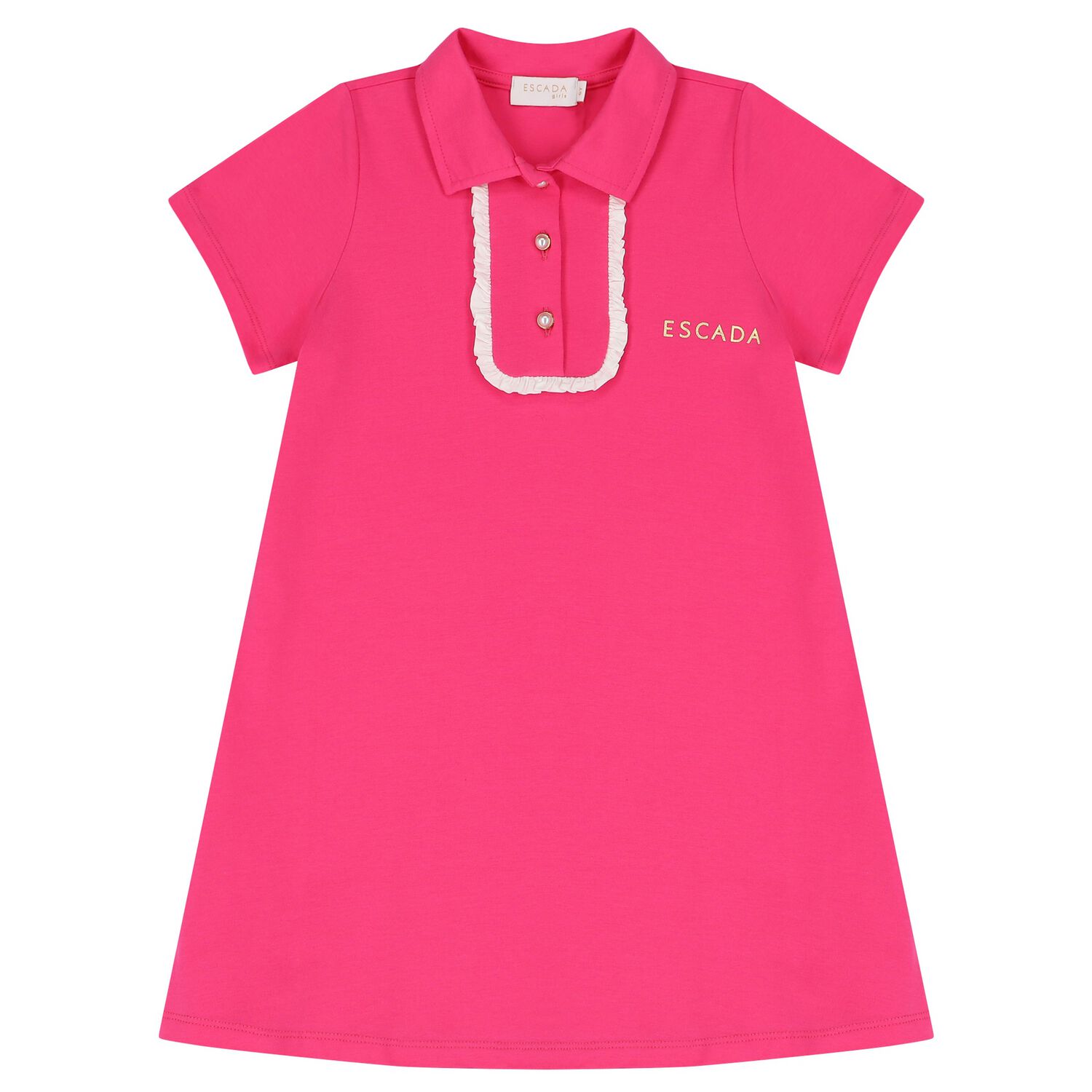 Girls Pink Logo Polo Dress, 1, hi-res image number null