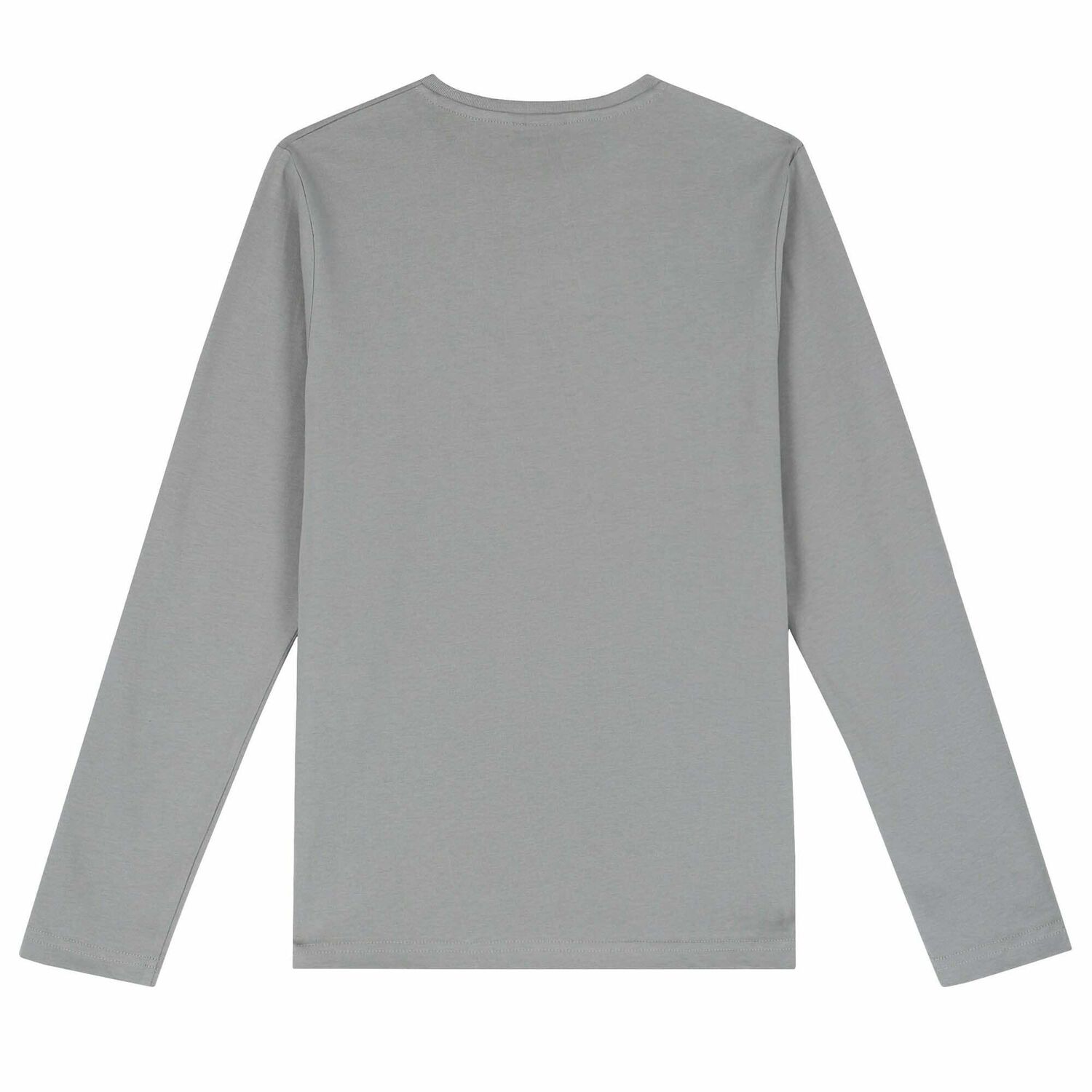 Boys Grey Logo Long Sleeve Top, 1, hi-res