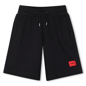 Boys Black Logo Shorts