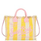 Girls Pink, Ivory & Yellow Logo Tote Bag, 1, hi-res