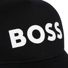 Boys Black Logo Cap, 1, hi-res