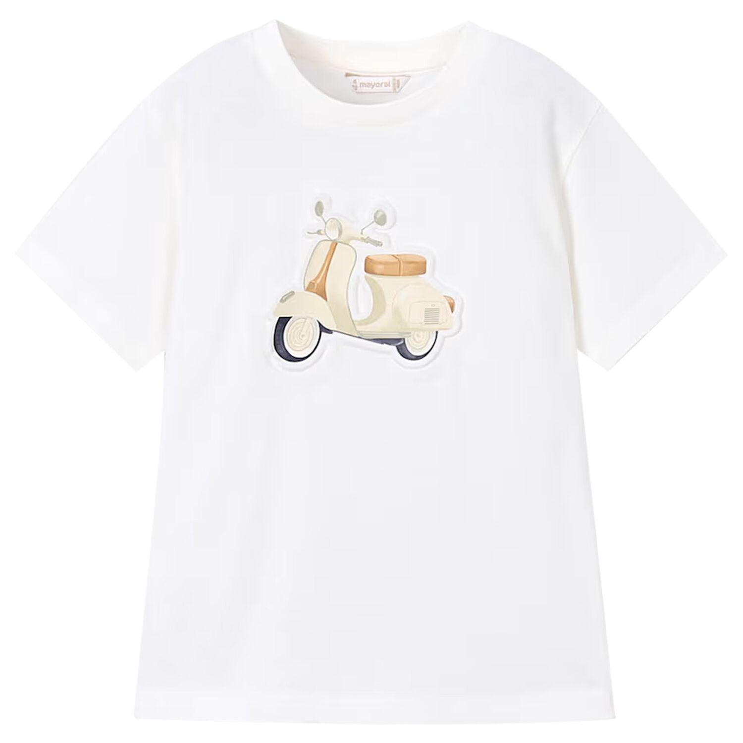 Boys Ivory Motorbike T-Shirt, 2, hi-res