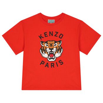 Boys Red Tiger T-Shirt