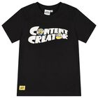 Boys Black Minions T-Shirt, 1, hi-res