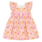Younger Girls Pink & Orange Dress, 1, hi-res