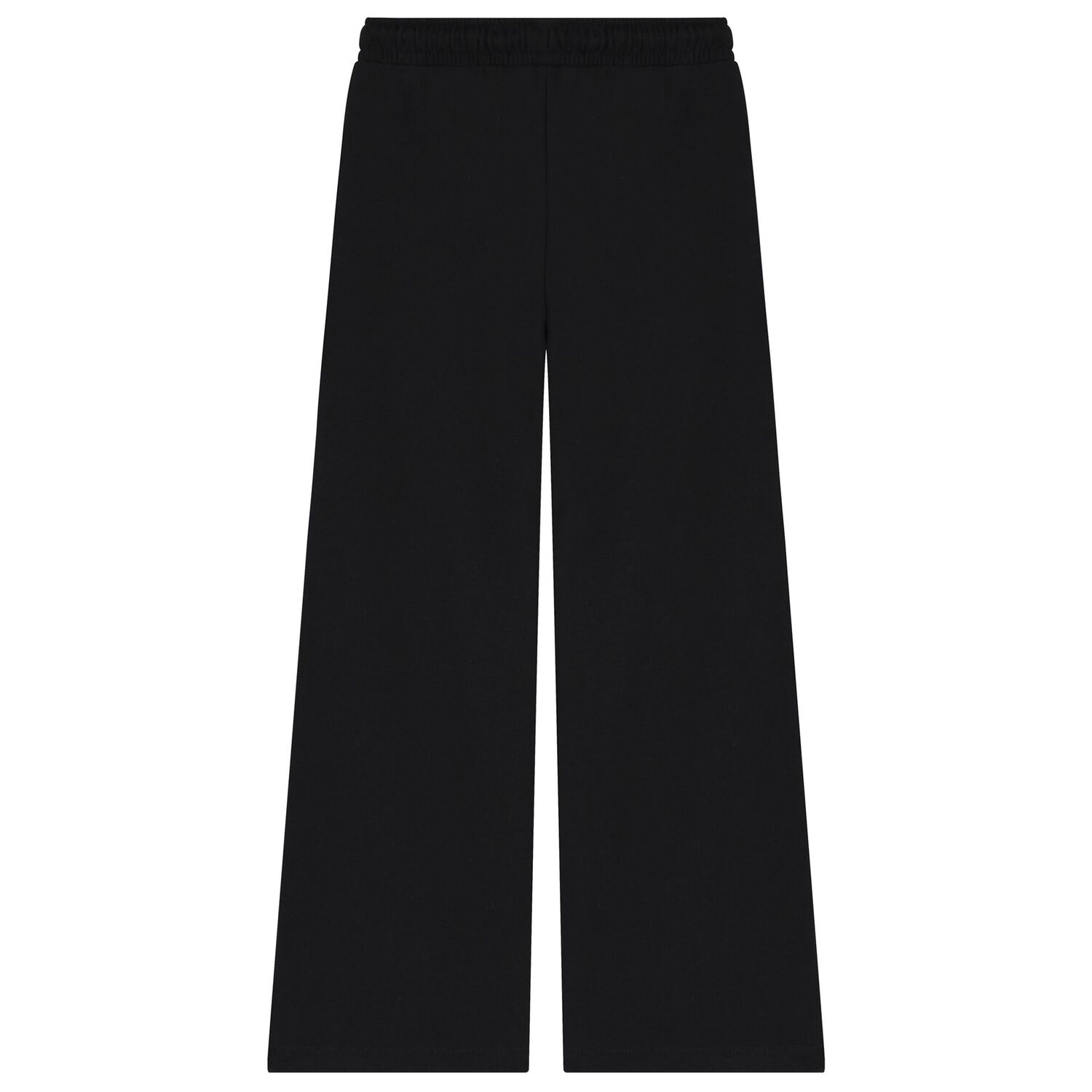 Girls Black Logo Trousers, 1, hi-res