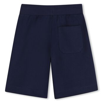 Boys Navy Blue Logo Shorts