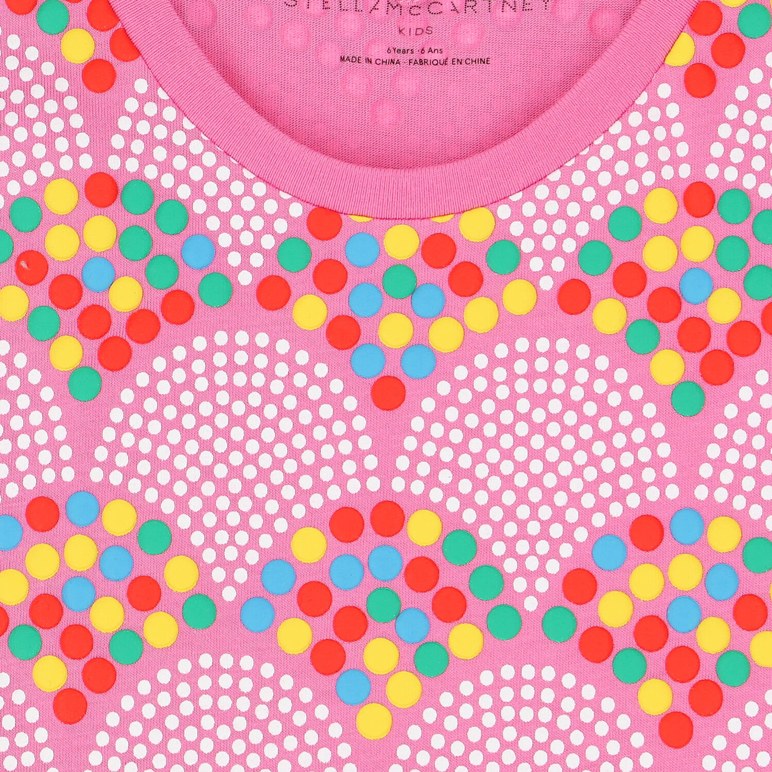 Girls Pink Dots Dress, 1, hi-res