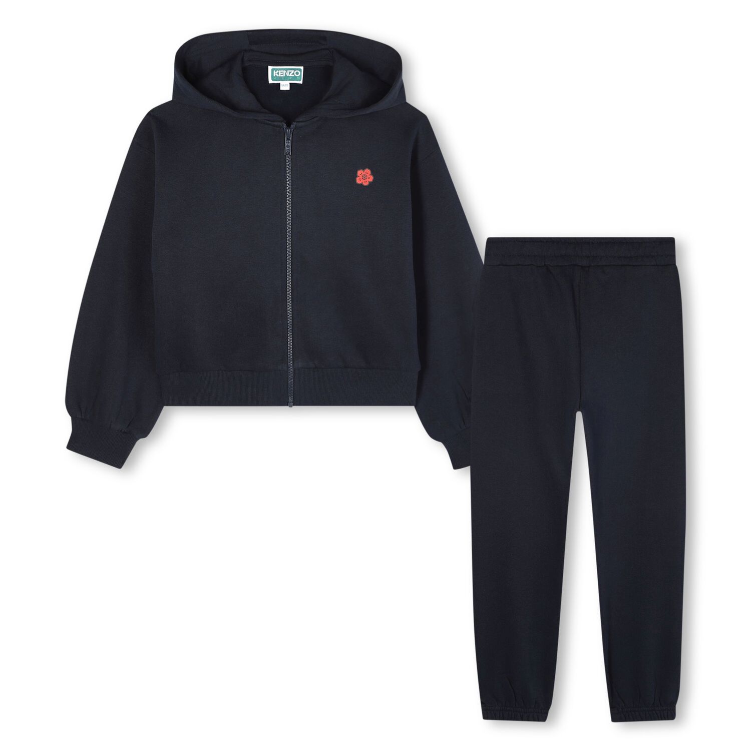 Girls Navy Blue Boke Flower Tracksuit, 1, hi-res