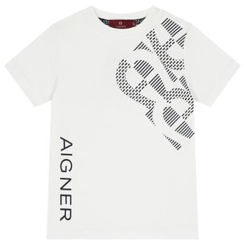 Boys White Logo T-Shirt