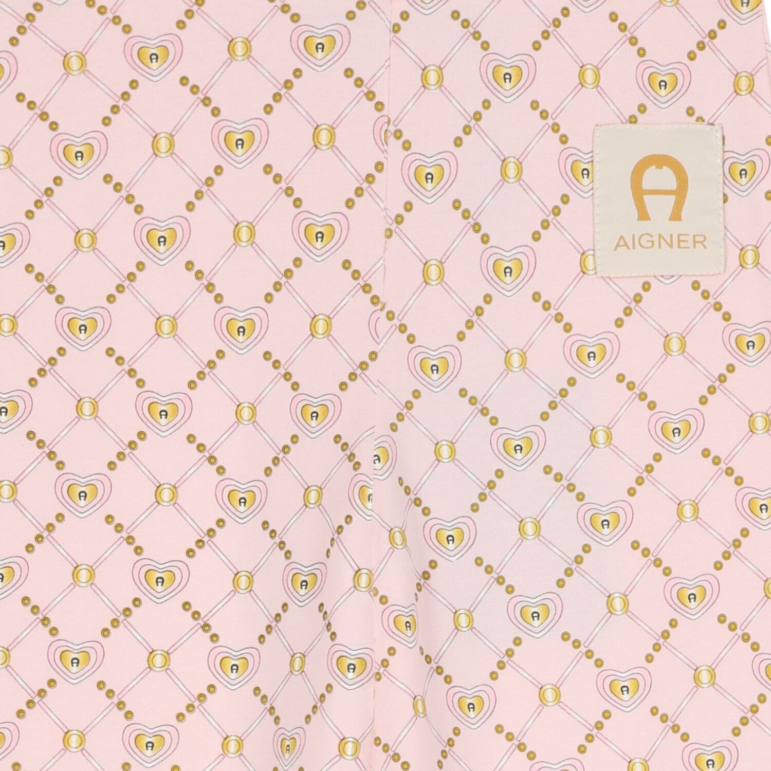 Girls Pink & Gold Logo Trousers, 1, hi-res