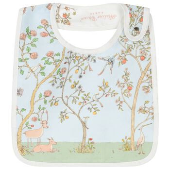 Baby Boys Blue & Ivory In Bloom Bib