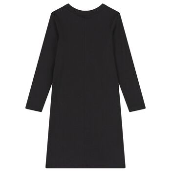 Girls Black Logo Dress