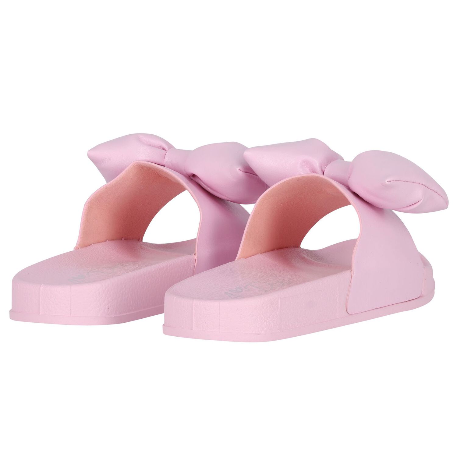 Girls Pink Bow Sliders, 1, hi-res image number null
