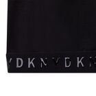 Girls Black Logo Hooded Dress, 1, hi-res