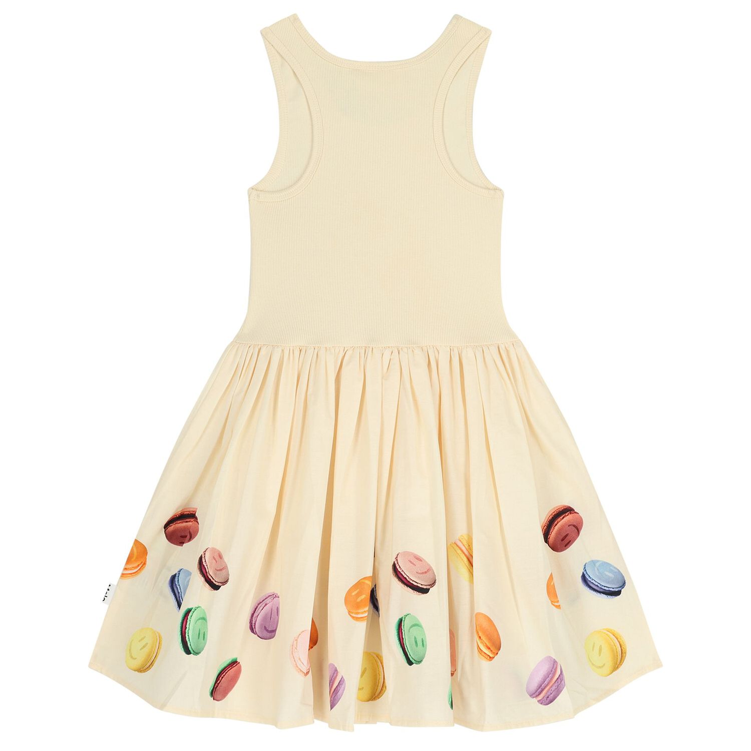 Girls Yellow Macarons Dress, 1, hi-res