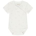 White Teddy Bear Baby Bodysuit, 1, hi-res