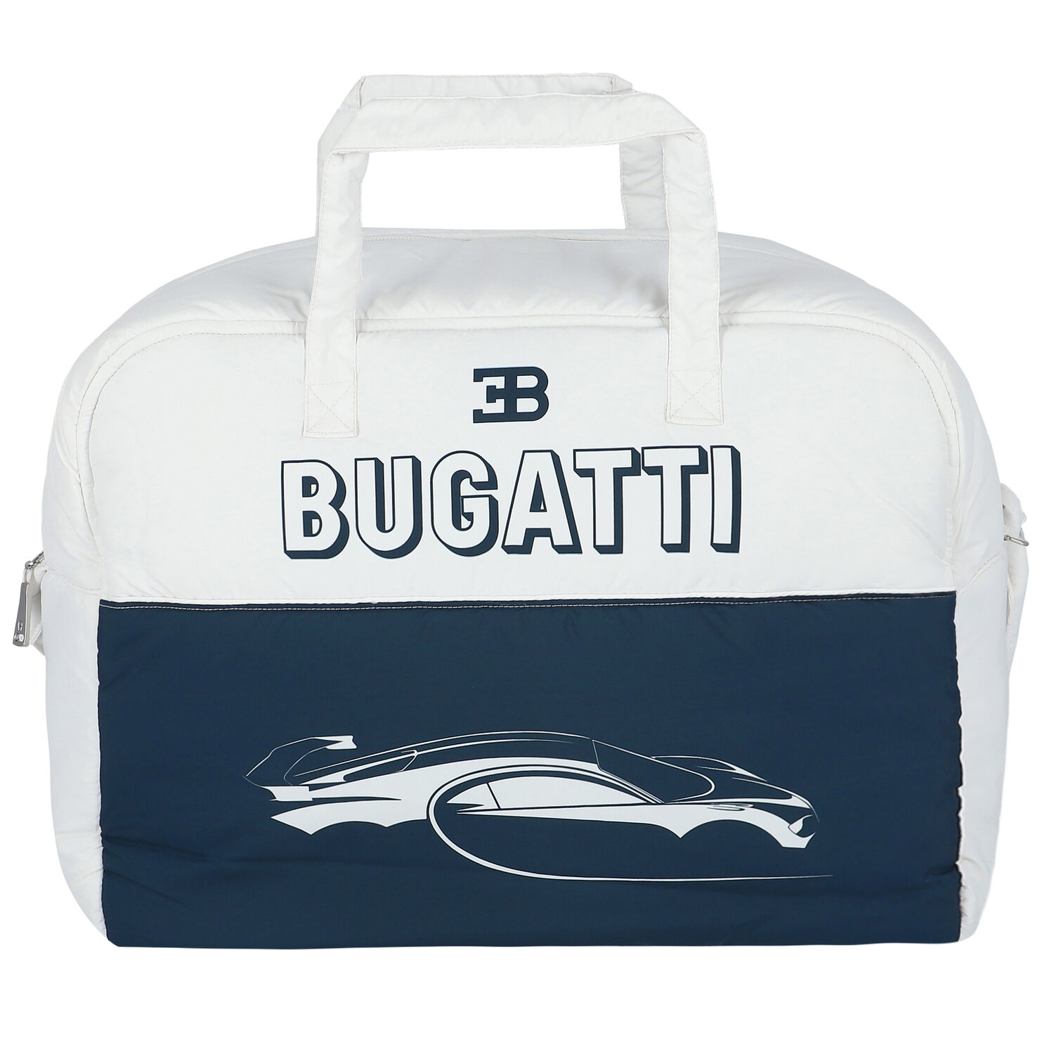 White & Navy Logo Baby Changing Bag, 1, hi-res