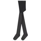 Girls Black Glittery Tights, 1, hi-res