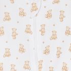 White & Beige Teddy Bear Time Babygrow, 1, hi-res