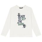 Boys Grey & White Long Sleeve Top ( 2 Pack ), 1, hi-res