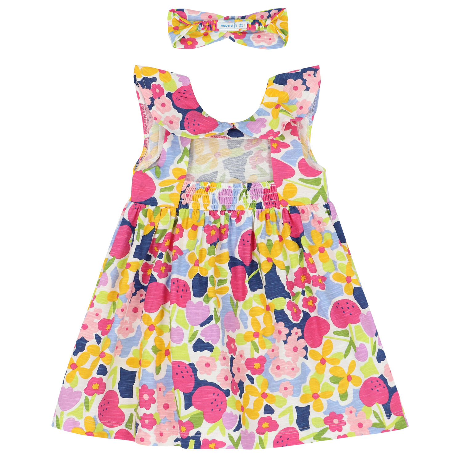 Younger Girls Multi-Colored Floral Dress Set, 1, hi-res