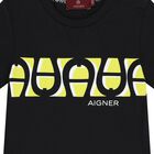 Younger Boys Black Logo T-Shirt, 2, hi-res