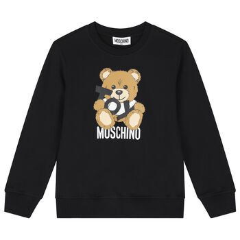 Black Teddy Bear Logo Sweatshirt