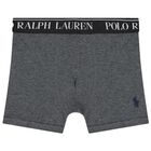 Boys Grey & Black Logo Boxer Shorts ( 5-Pack ), 1, hi-res