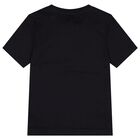 Boys Black Logo T-Shirt, 4, hi-res