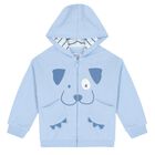 Younger Boys Blue & White Puppy Tracksuit Set, 2, hi-res
