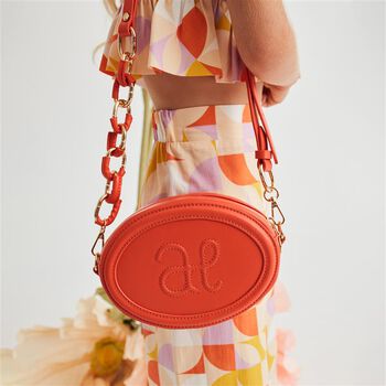 Girls Orange Logo Handbag