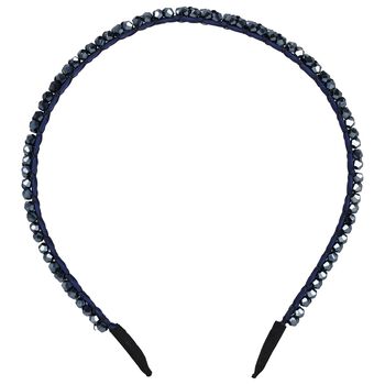 Girls Blue Diamante Headband, 4 Girls Blue Diamante Headband