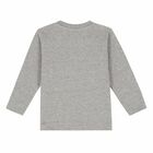 Grey Teddy Logo Long Sleeve Top, 3, hi-res