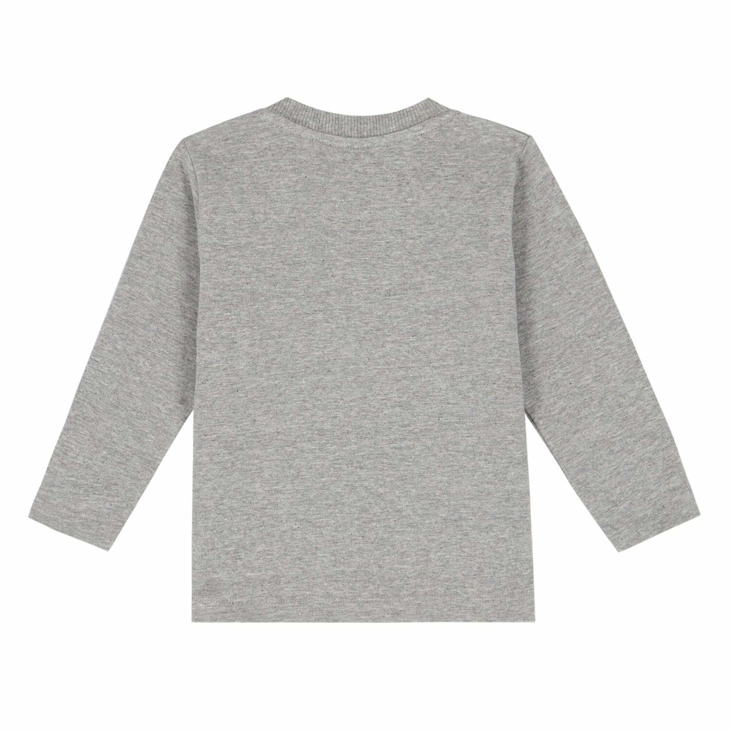 Grey Teddy Logo Long Sleeve Top, 3, hi-res