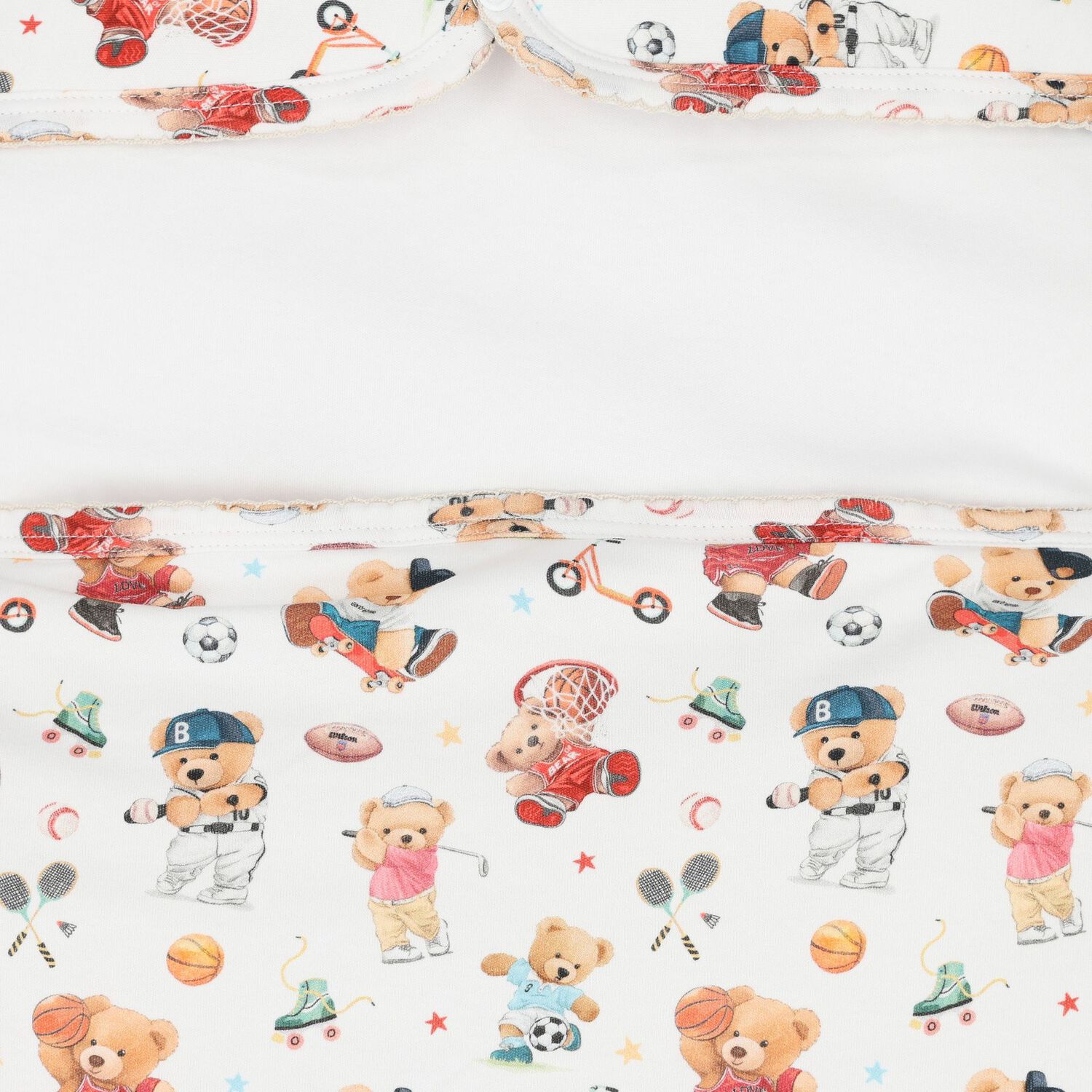 Baby Boys White Playful Bear Nest, 1, hi-res