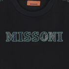 Boys Black Zig Zag Logo Sweatshirt, 1, hi-res