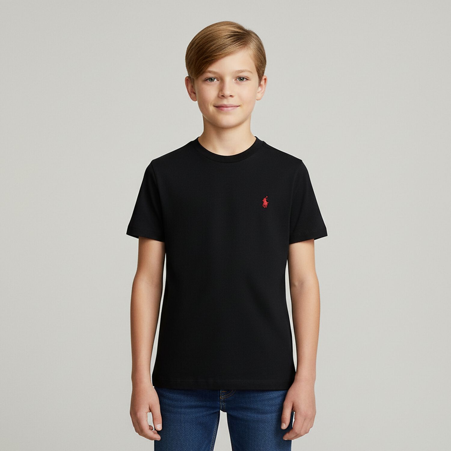 Boys Black Logo T-Shirt, 1, hi-res image number null
